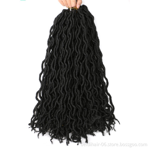 Gypsy Locs Crochet Braids Bohemian Locs Wavy Goddess Faux Locs Boho Synthetic Twist hair Dreadlock Braiding Hair